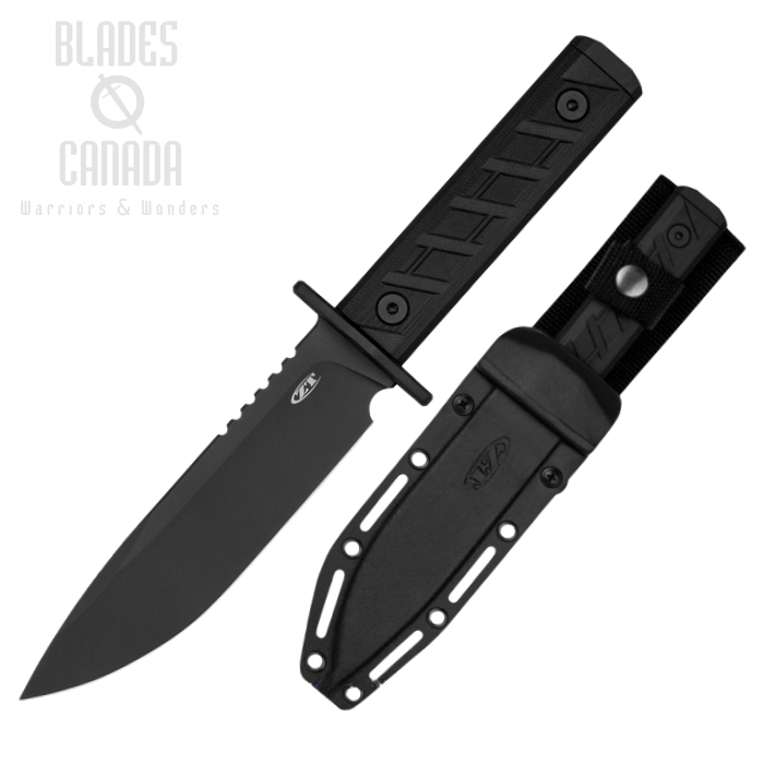 Zero Tolerance 0006BLK Fixed Blade Knife, CPM 3V Black, G10 Black, Kydex Sheath, ZT0006BLK